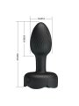 PRETTY LOVE PLUG ANAL VIBRADOR 10 MODOS RECARGABLE NEGRO