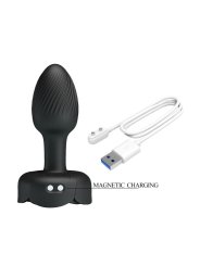 PRETTY LOVE PLUG ANAL VIBRADOR 10 MODOS RECARGABLE NEGRO