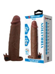 PRETTY LOVE XERXES FUNDA PARA PENE VIBRADORA 22 CM O 45 CM COLOR MARRON