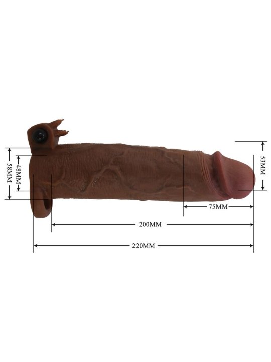 PRETTY LOVE XERXES FUNDA PARA PENE VIBRADORA 22 CM O 45 CM COLOR MARRON