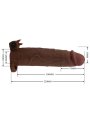 PRETTY LOVE XERXES FUNDA PARA PENE VIBRADORA 22 CM O 45 CM COLOR MARRON