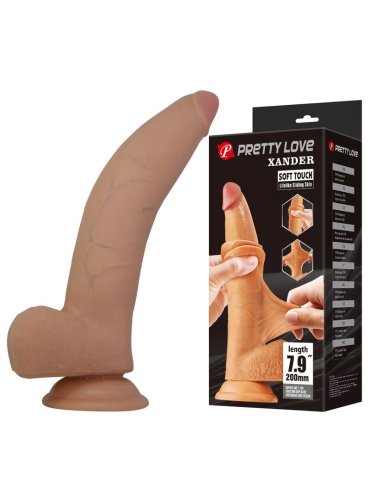 PRETTY LOVE XANDER DILDO REALISTICO 20 CM O 5 CM COLOR NATURAL