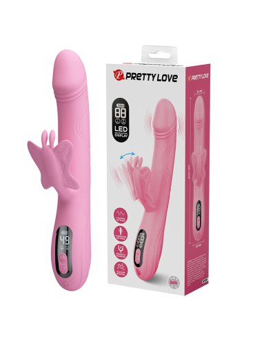 PRETTY LOVE BELLA VIBRADOR RABBIT CON ESTIMULACION MARIPOSA Y LED ROSA