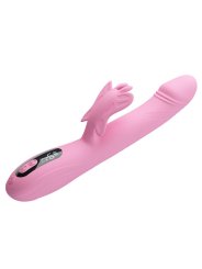 PRETTY LOVE BELLA VIBRADOR RABBIT CON ESTIMULACION MARIPOSA Y LED ROSA