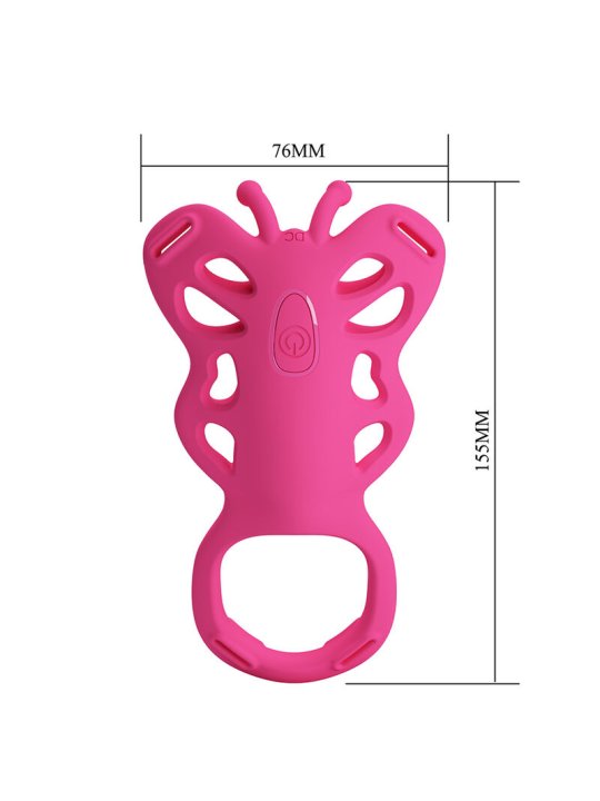 PRETTY LOVE BUTTERFLY MASAJEADOR TANGA APP CONTROL ROSA