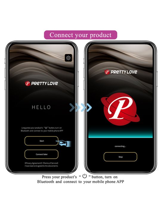 PRETTY LOVE HAZELYNN MASAJEADOR APP CONTROL 12 FUNCIONES ROSA