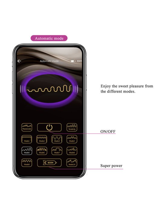 PRETTY LOVE HAZELYNN MASAJEADOR APP CONTROL 12 FUNCIONES ROSA