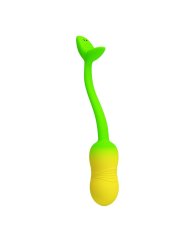 PRETTY LOVE HUEVO VIBRADOR PULSEN CONTROL APP 12 FUNCIONES RECARGABLE USB VERDE AMARILLO