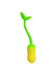 PRETTY LOVE HUEVO VIBRADOR PULSEN CONTROL APP 12 FUNCIONES RECARGABLE USB VERDE AMARILLO