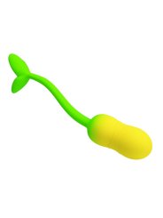 PRETTY LOVE HUEVO VIBRADOR PULSEN CONTROL APP 12 FUNCIONES RECARGABLE USB VERDE AMARILLO