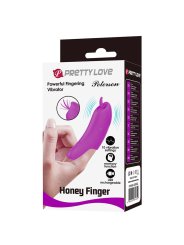 PRETTY LOVE PETERSON HONEY FINGER VIBRADOR DE DEDO RECARGABLE MORADO