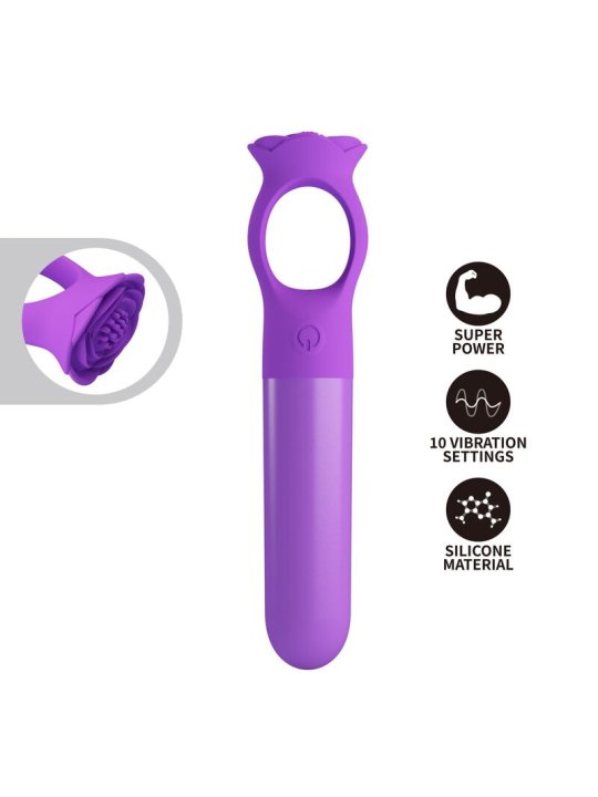 PRETTY LOVE GIANA MINI MASAJEADOR VIBRADOR RECARGABLE MORADO