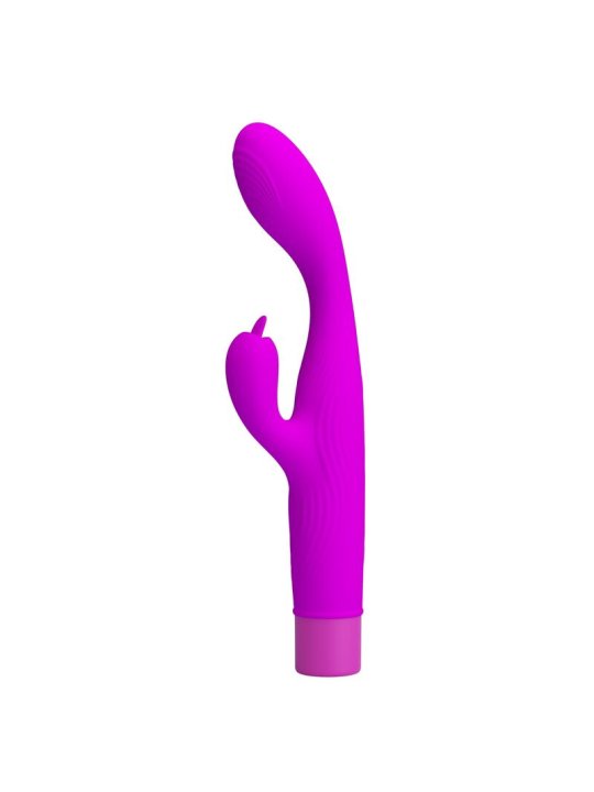 PRETTY LOVE JENE VIBRADOR DOBLE ESTIMULACION PARA PUNTO G Y CLITORIS MORADO