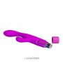 PRETTY LOVE JENE VIBRADOR DOBLE ESTIMULACION PARA PUNTO G Y CLITORIS MORADO