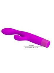 PRETTY LOVE JENE VIBRADOR DOBLE ESTIMULACION PARA PUNTO G Y CLITORIS MORADO