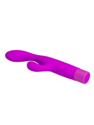 PRETTY LOVE JENE VIBRADOR DOBLE ESTIMULACION PARA PUNTO G Y CLITORIS MORADO