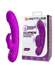 PRETTY LOVE MONICA VIBRADOR DOBLE ESTIMULACION PARA PUNTO G Y CLITORIS RECARGABLE MORADO