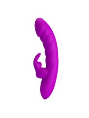 PRETTY LOVE MONICA VIBRADOR DOBLE ESTIMULACION PARA PUNTO G Y CLITORIS RECARGABLE MORADO