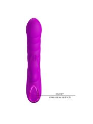 PRETTY LOVE MONICA VIBRADOR DOBLE ESTIMULACION PARA PUNTO G Y CLITORIS RECARGABLE MORADO