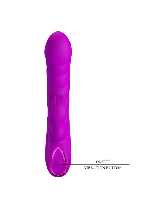 PRETTY LOVE MONICA VIBRADOR DOBLE ESTIMULACION PARA PUNTO G Y CLITORIS RECARGABLE MORADO