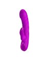 PRETTY LOVE MONICA VIBRADOR DOBLE ESTIMULACION PARA PUNTO G Y CLITORIS RECARGABLE MORADO