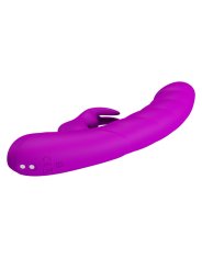 PRETTY LOVE MONICA VIBRADOR DOBLE ESTIMULACION PARA PUNTO G Y CLITORIS RECARGABLE MORADO