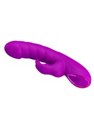 PRETTY LOVE MONICA VIBRADOR DOBLE ESTIMULACION PARA PUNTO G Y CLITORIS RECARGABLE MORADO