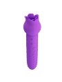PRETTY LOVE DANNELL VIBRADOR CON ESTIMULACION ORAL Y CLITORAL RECARGABLE MORADO