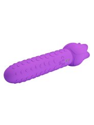 PRETTY LOVE DANNELL VIBRADOR CON ESTIMULACION ORAL Y CLITORAL RECARGABLE MORADO