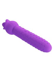 PRETTY LOVE DANNELL VIBRADOR CON ESTIMULACION ORAL Y CLITORAL RECARGABLE MORADO