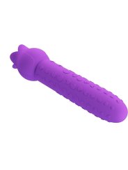 PRETTY LOVE DANNELL VIBRADOR CON ESTIMULACION ORAL Y CLITORAL RECARGABLE MORADO