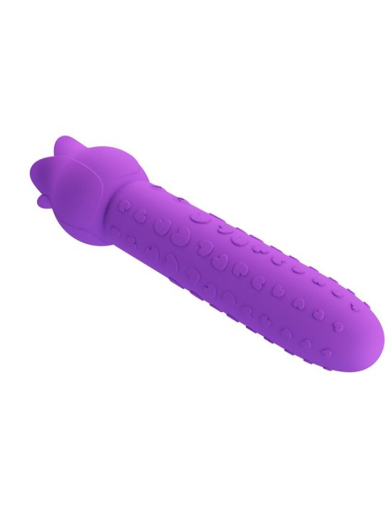PRETTY LOVE DANNELL VIBRADOR CON ESTIMULACION ORAL Y CLITORAL RECARGABLE MORADO