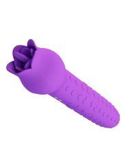 PRETTY LOVE DANNELL VIBRADOR CON ESTIMULACION ORAL Y CLITORAL RECARGABLE MORADO