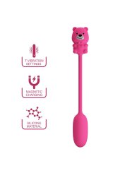 PRETTY LOVE OLSON HUEVO VIBRADOR CON MANDO POR CABLE RECARGABLE ROSA