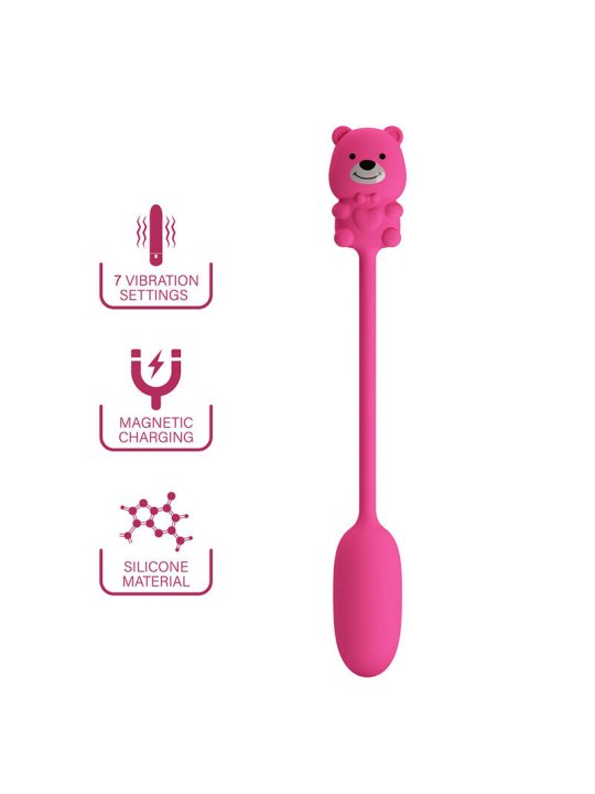 PRETTY LOVE OLSON HUEVO VIBRADOR CON MANDO POR CABLE RECARGABLE ROSA