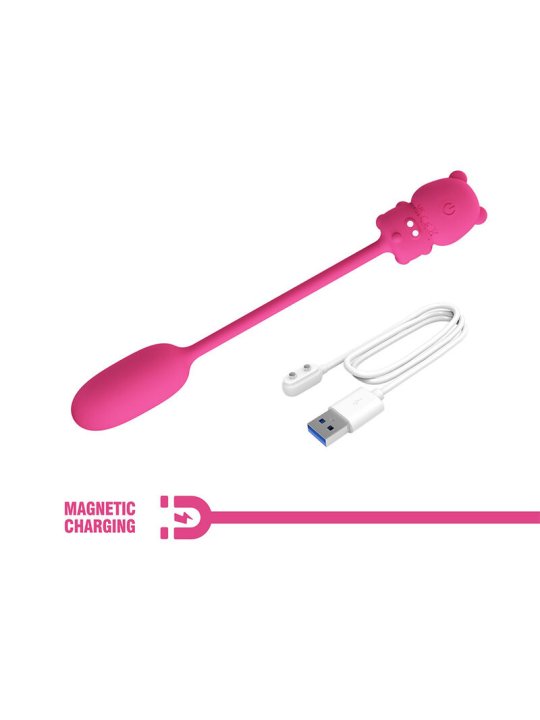 PRETTY LOVE OLSON HUEVO VIBRADOR CON MANDO POR CABLE RECARGABLE ROSA