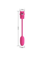 PRETTY LOVE OLSON HUEVO VIBRADOR CON MANDO POR CABLE RECARGABLE ROSA