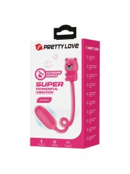 PRETTY LOVE OLSON HUEVO VIBRADOR CON MANDO POR CABLE RECARGABLE ROSA