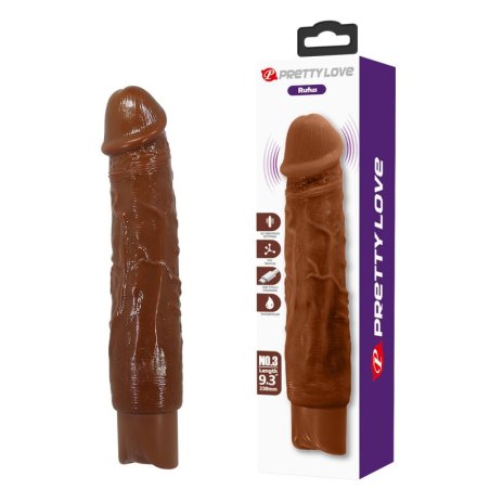 PRETTY LOVE DUKE VIBRADOR REALISTICO 235 CM O 48 CM COLOR MARRON