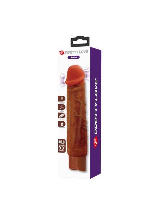 PRETTY LOVE DUKE VIBRADOR REALISTICO 235 CM O 48 CM COLOR MARRON