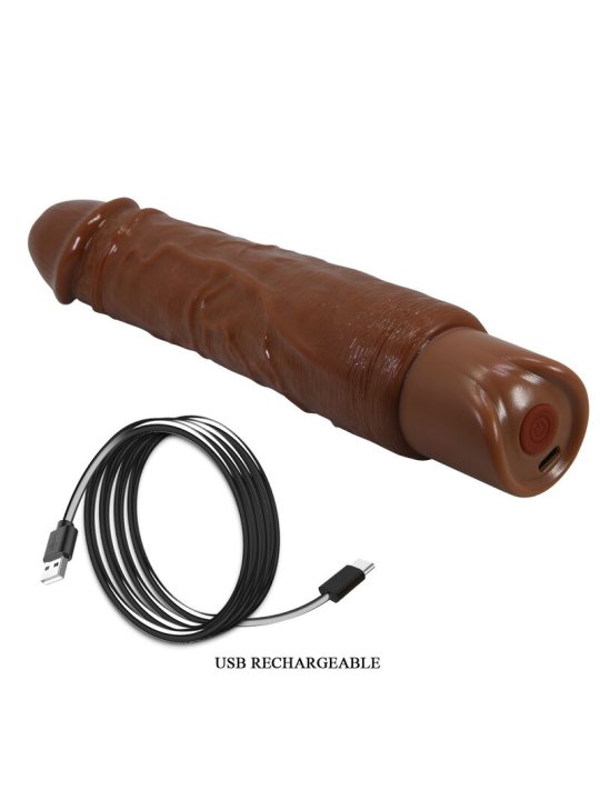 PRETTY LOVE DUKE VIBRADOR REALISTICO 235 CM O 48 CM COLOR MARRON