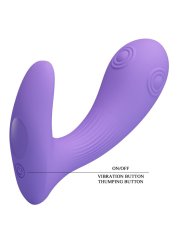 PRETTY LOVE ANDROMEDA VIBRADOR DE DOBLE ESTIMULACION RECARGABLE MORADO