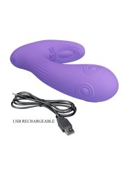 PRETTY LOVE ANDROMEDA VIBRADOR DE DOBLE ESTIMULACION RECARGABLE MORADO