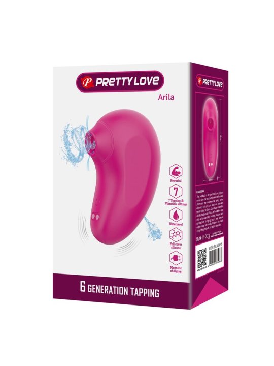 PRETTY LOVE ARILA SUCCIONADOR DE CLITORIS CON VIBRACION RECARGABLE ROSA