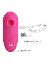PRETTY LOVE ARILA SUCCIONADOR DE CLITORIS CON VIBRACION RECARGABLE ROSA