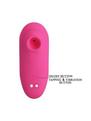 PRETTY LOVE ARILA SUCCIONADOR DE CLITORIS CON VIBRACION RECARGABLE ROSA