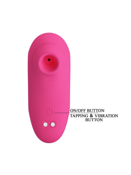 PRETTY LOVE ARILA SUCCIONADOR DE CLITORIS CON VIBRACION RECARGABLE ROSA
