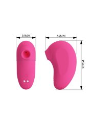 PRETTY LOVE ARILA SUCCIONADOR DE CLITORIS CON VIBRACION RECARGABLE ROSA