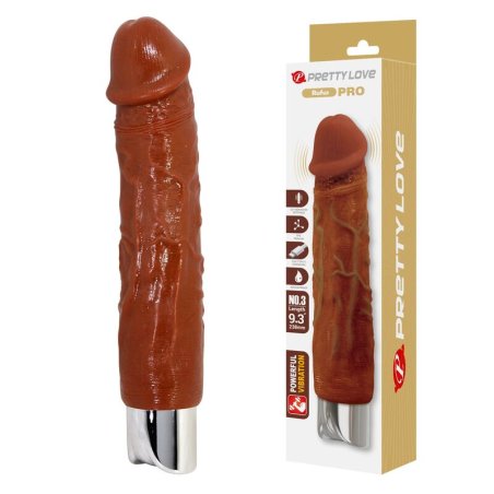 PRETTY LOVE PRO VIBRADOR REALISTICO 235 CM O 48 CM COLOR MARRON
