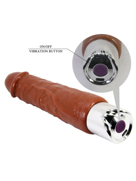 PRETTY LOVE PRO VIBRADOR REALISTICO 235 CM O 48 CM COLOR MARRON